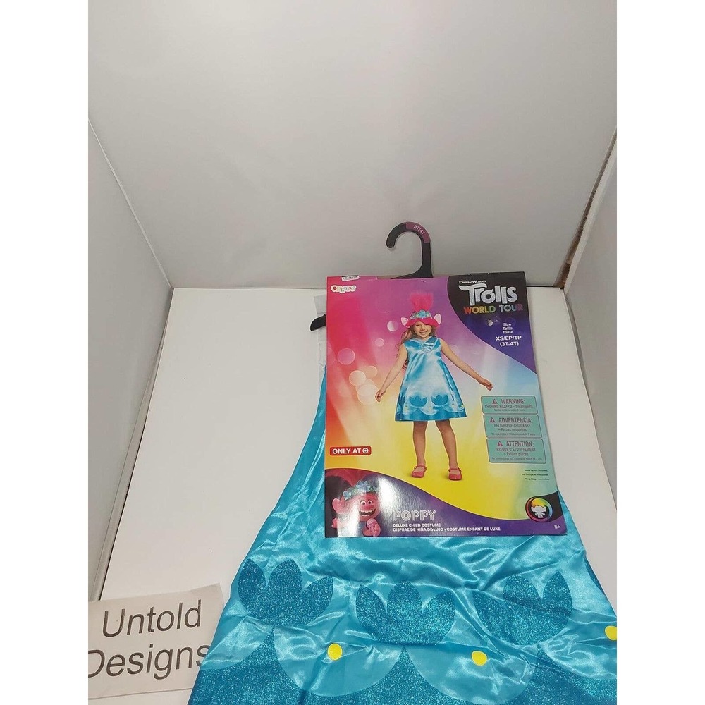 3T - 4T POPPY TROLLS HALLOWEEN COSTUME